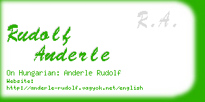 rudolf anderle business card